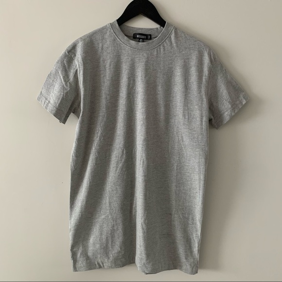 MISSGUIDED Basic Grey T Shirt Dress - Picture 2 of 3